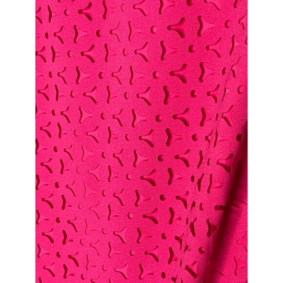 J Crew Dress Womens Size 2 Short Sleeve Mini Fit and Flare Pink Fuchsia Work XS - Picture 7 of 13